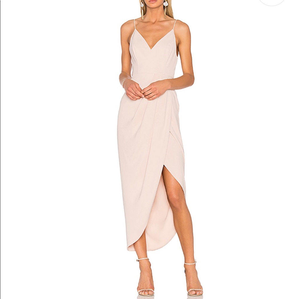 Shona Joy Core Cocktail Draped Dress in Ballet